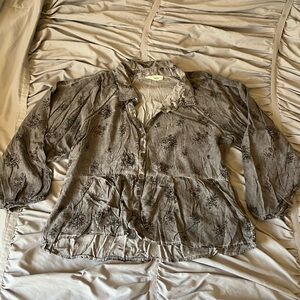 Lucky Brand Floral Patterned Blouse